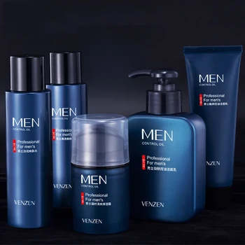

Mens Skin Care Products Set For 3 PCS With Box Face Toner Essence Cream Acne Oil Control Moisturizing Facial Cleanser Kit P