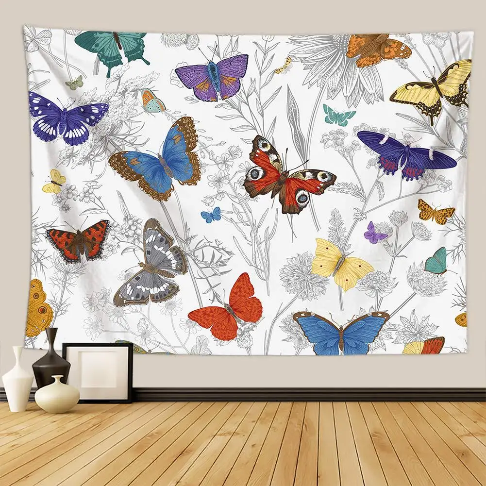 Details about   Small Tapestry Indian Beautiful Butterfly Angel Design Cotton Fabric Poster Art 