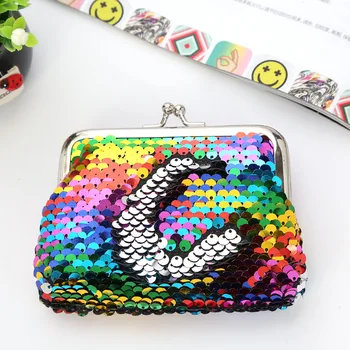

New Fashion Sequins Kids Coin Purse Women Card Holder Money Bag Hasp Girls Mini Wallet Children Zipper Pouch Gift Earphone Bags