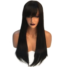 SHUMEIDA 13*3 кружевные передние человеческие волосы парики с челкой прямые бразильские кружевные передние парики Реми кружевные парики для черных женщин швейцарские кружева