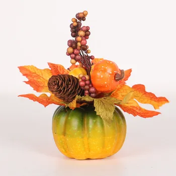 

Home Artificial Pumpkin Decor Leaves Photography Flower Halloween Party