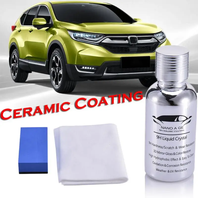 

30ml Car Coating Agent Car Care Kit 9H High Gloss Coating Protection Quickly Remove Stains Car Paint Protective Foil Tool TSLM1