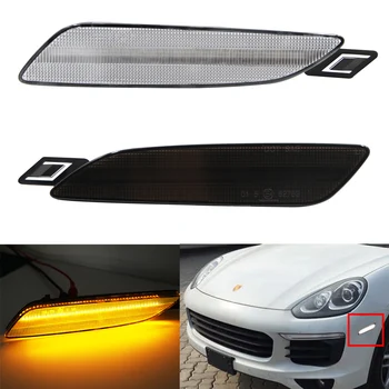 

2PCS Smoked/Clear LED Side Marker Lamp For Porsche Cayenne Gen 2015-2019 Amber