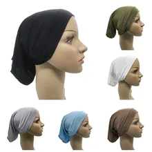 

Modal Women Muslim Head Scarf Cotton Underscarf Stretch Hijab Cover Headwrap Underscarf Cap Islam Scarf Inner Headband