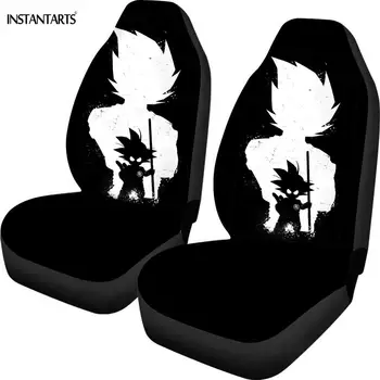 

INSTANTARTS Anime Dragon Ball Z Son Goku Pattern Car Seat Covers Fit Most Universal Car Breathable Washable Auto Cushion Covers