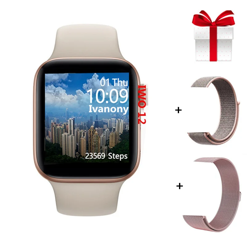 IP68 Водонепроницаемый IWO 12 Pro Watch series 5 1:1 Смарт-часы 44 мм Bluetooth Smartwatch VS IWO 8 IWO 11 W34 для Apple iPhone Android - Цвет: A