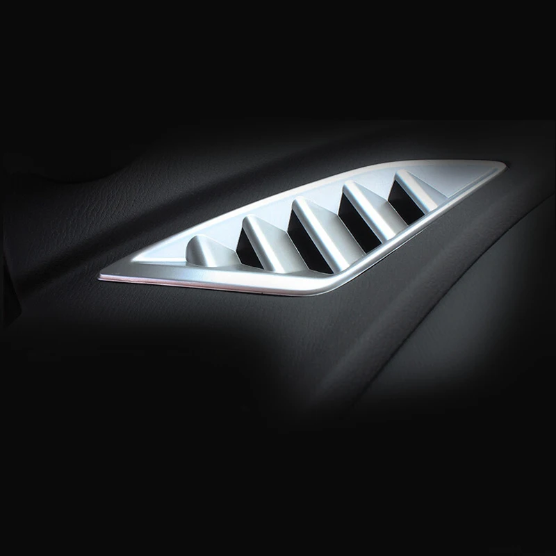 

ABS Chrome For Mazda 3 Axela 2017 2018 Auto Accessories Front Dashboard Upper Air Vent Cover Trim Sticker Car Styling