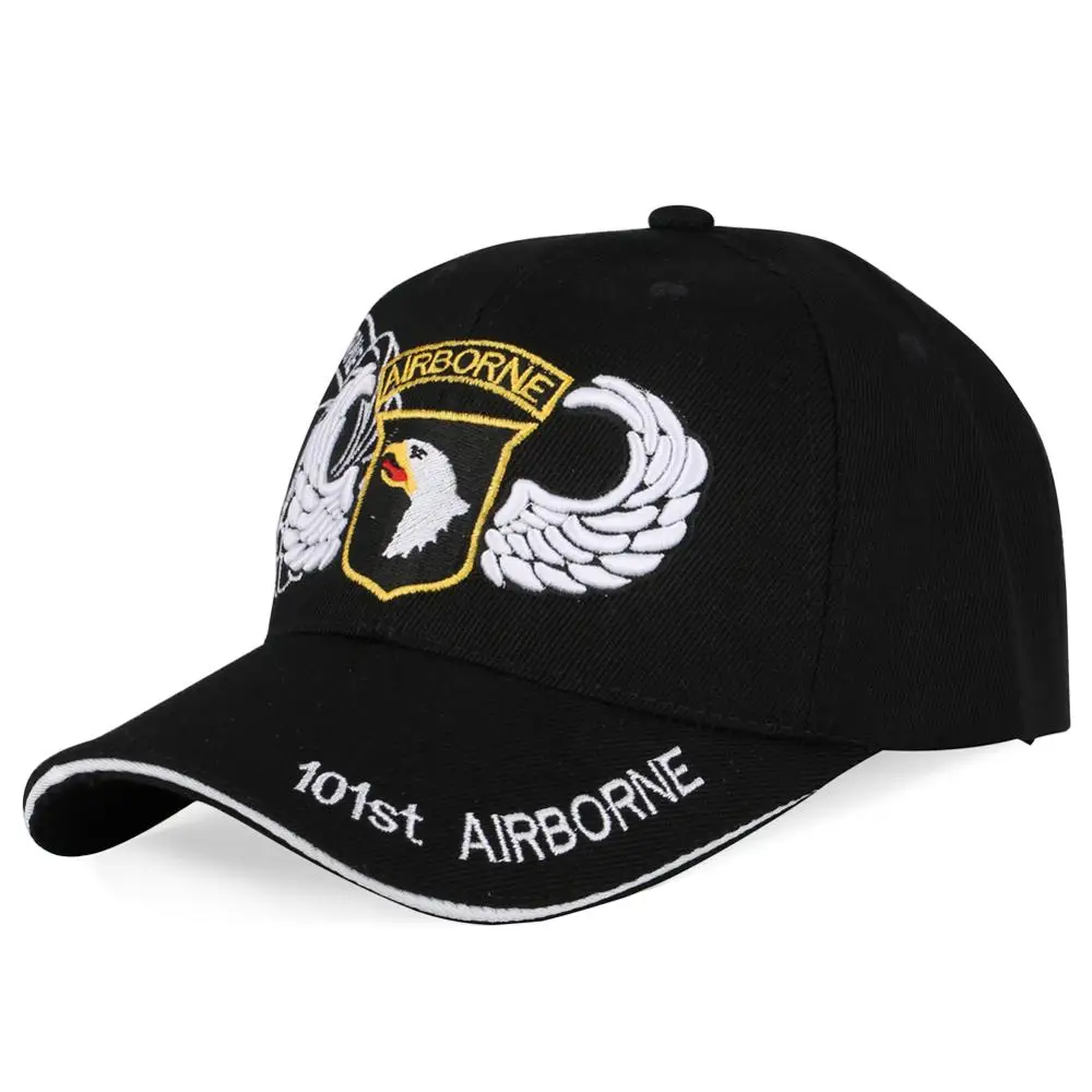 Мужская бейсбольная кепка с козырьком Airborne темно синяя бейсболка вышивкой