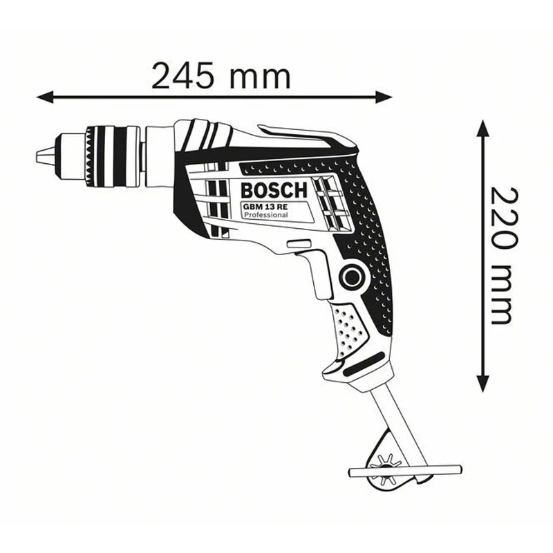 BOSCH GBM 13 RE электрическая дрель отвертка пистолет 600 Вт плагин вперед и назад