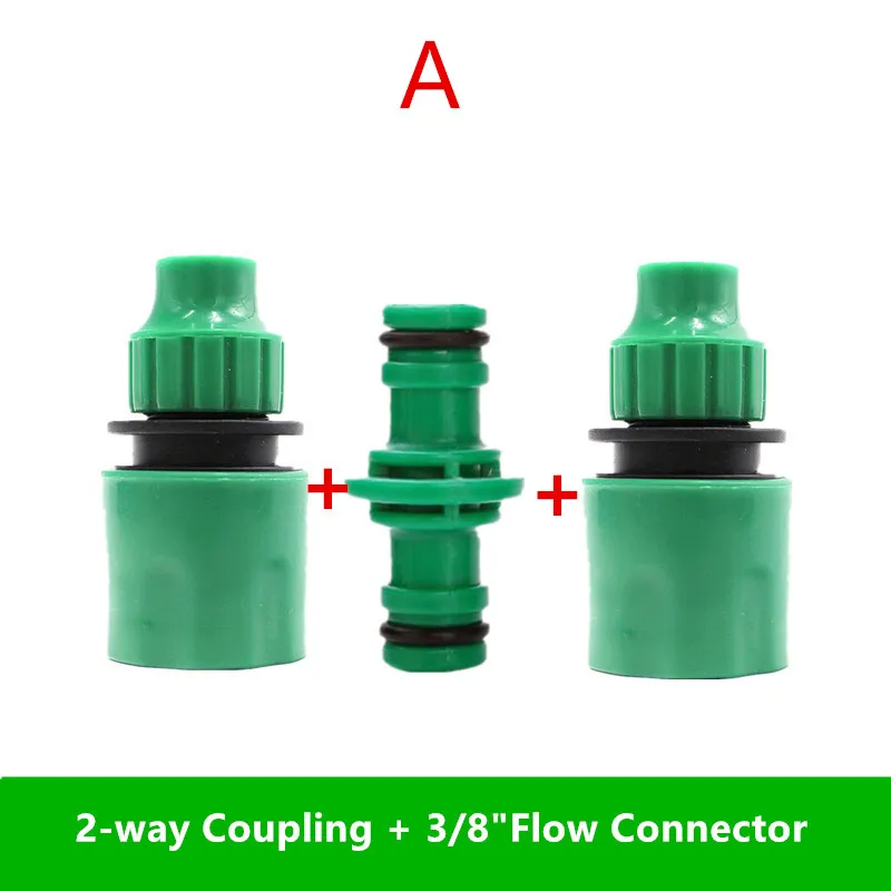 Extension Joint 2-Ways Hose Couplings 3-Ways Hose Connector With Flow Connector Set Garden Watering Tools Hose Repair Connector