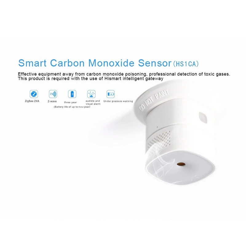 Z-wave Carbon Monoxide Detector Sensor Alarm 85dB/1m Smart Home EU Version 868.42mhz Z wave Smart detector