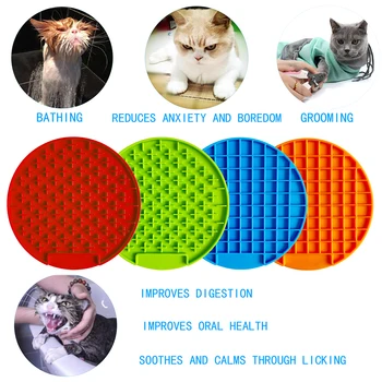 

Mat For Pet Dog Feeding Food Bowl Silicone Dog Feeding Lick Pad Dog Feeder Treat Dispensing Mat For Dogs Cats Slow Food Bowls #2