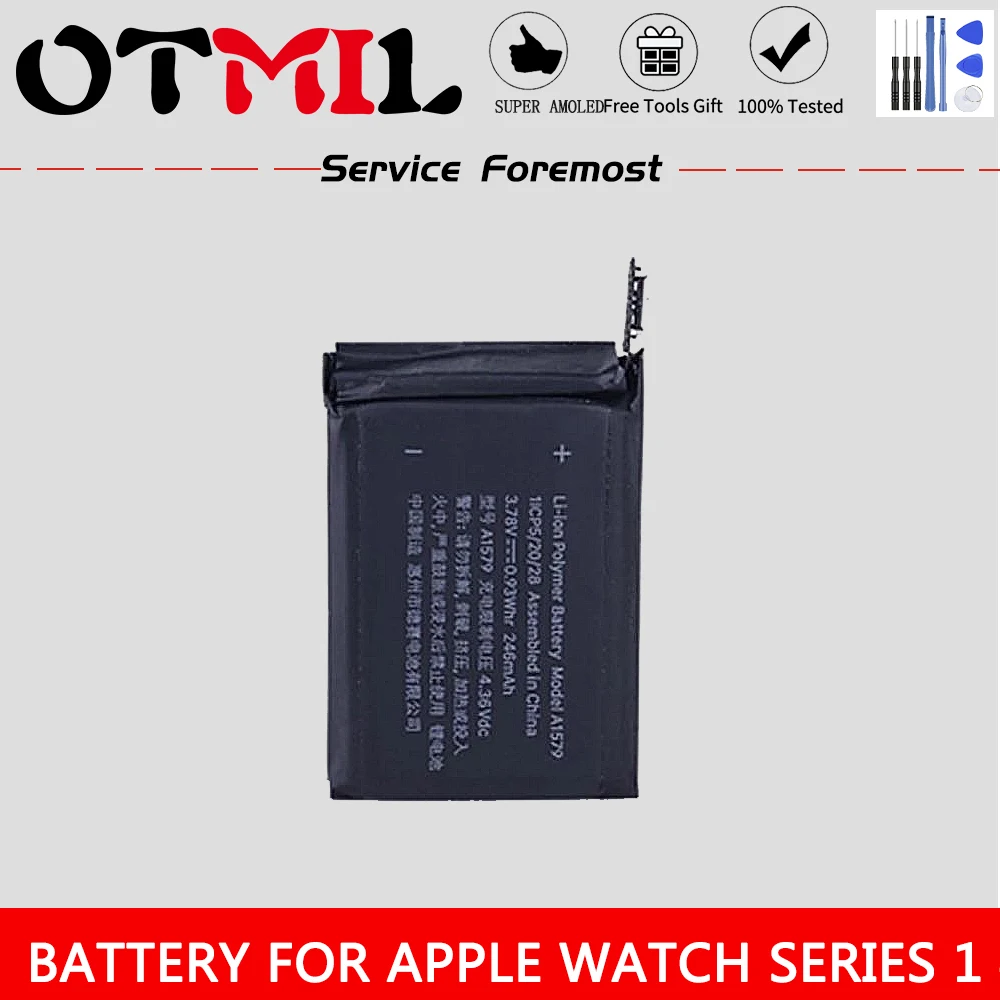 OTMIL For Apple Watch Battery For Apple watch Series 1 42 mm Battery For Apple Watch Series 1 38mm Battery A1579 1000MHA