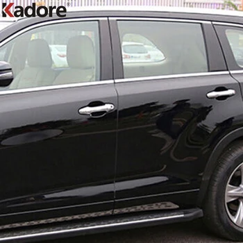 

For Toyota Highlander 2014-2017 2018 2019 ABS Chrome Car Styling Chrome Trim Door Handle Covers Stickers