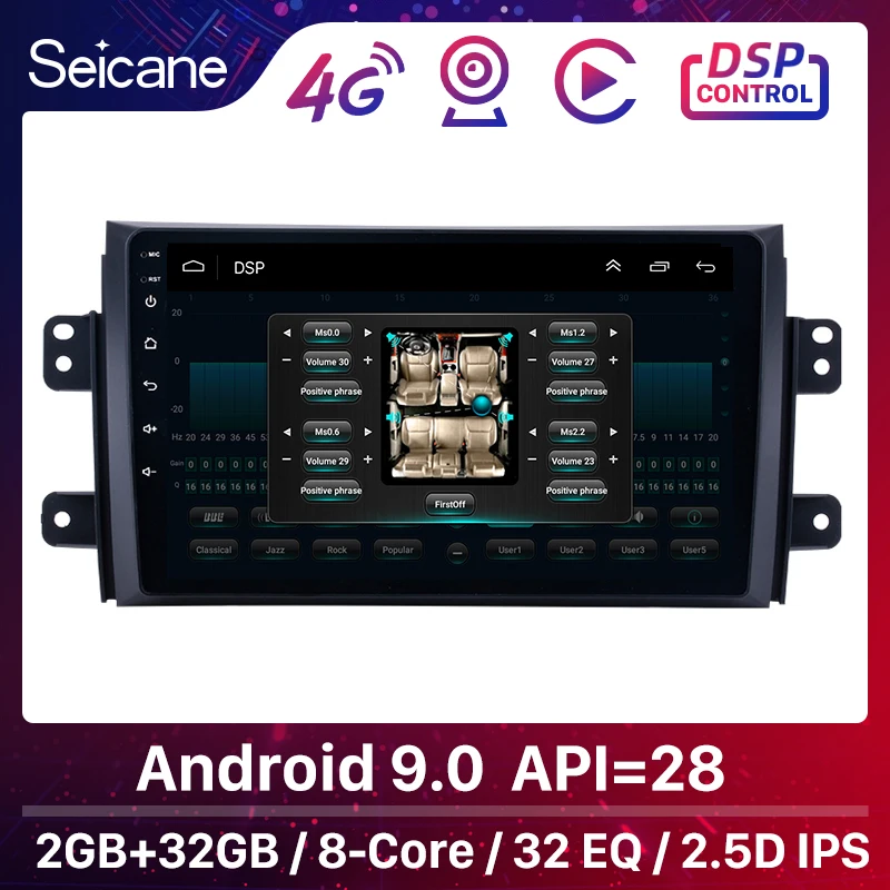 Seicane Android 9 0 2din автомобильный головный блок плеер для 2006 2007 2008 2009 2010 2011 2012 Suzuki SX4