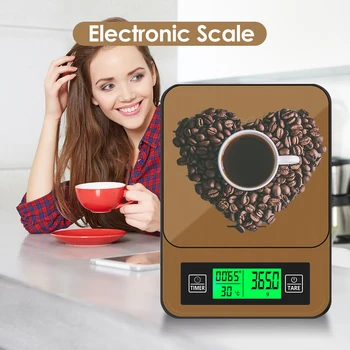 

High Precision LCD Digital Multifunctional Kitchen Scale Electronic Drip Coffee Scale with Timer Temperature Measuring Needle