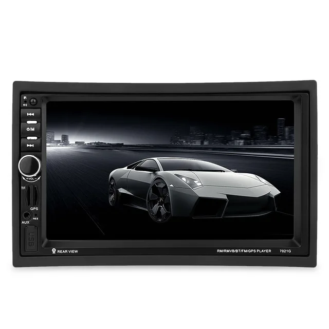 7021G 7 дюймов TFT сенсорный экран автомобильный MP5 плеер 2 Din Bluetooth Мультимедиа FM стерео Авто радио gps карта дистанционное управление видео плеер