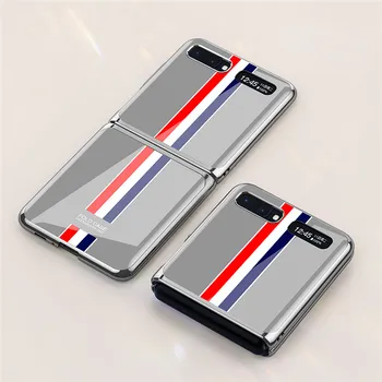 

Ultra-thin Tempered Glass Phone Case Fashion Electroplated PC Back Cover for Samsung Galaxy Z Flip Fold Phone Accessories