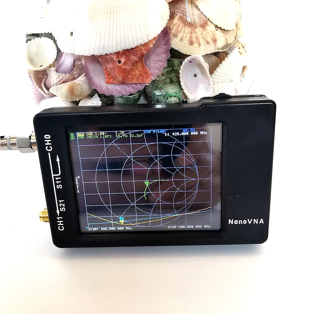 

2.8 Inch HF Digital VHF Standing Shortwave Antenna MF Vector Analyzer Battery Operated UHF Touching Screen Network Tool
