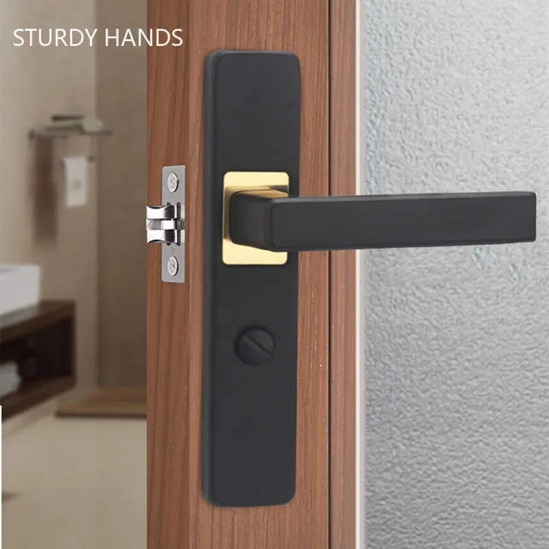 Modern Aluminum Alloy Door Lock Bathroom Keyless Deadbolt Kitchen Mute Lockset Home Renovation Hardware Accessories | Обустройство