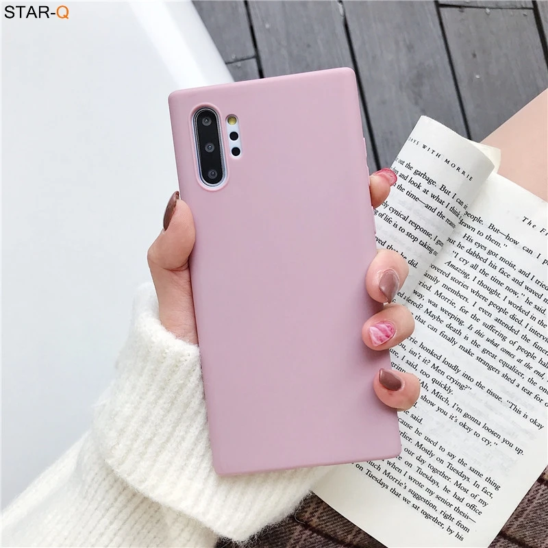 Candy Color Matte Silicone Phone Case For Samsung Galaxy Note 20 Ultra Note 10 Plus Lite 9 8 S10 Ultra-thin Tpu Back Cover cute phone cases for samsung  Cases For Samsung