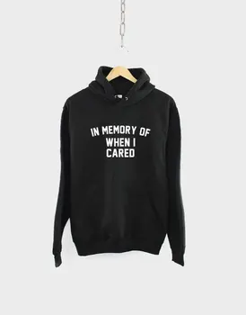 

Hoodie Kawaii Pullover Sweatshirts Tumblr Gothic Aesthetic Harajuku Tops Hoodies In Memory of When I Cared Streetwear