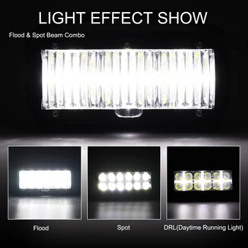 

LED Light Bar 5.7 Inch 60W LED Work Light Bar 12x 7D Cross DRL LED Beam Combo Led Offroad for SUV / Truck / ATV Car work light
