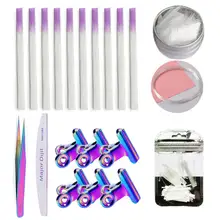 Цветной тканевый костюм для наращивания ногтей из стекловолокна, набор для ногтей для женщин, профессиональный набор инструментов для ногтей, нетоксичный, без запаха, настраиваемая форма