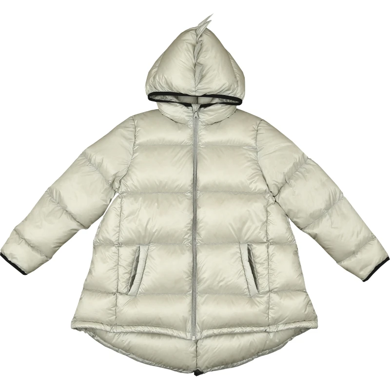 90% пуховое пальто Kukukid, высокое качество, детское пуховое пальто с динозавром для мальчиков и девочек, модное Брендовое теплое длинное пальто для детей