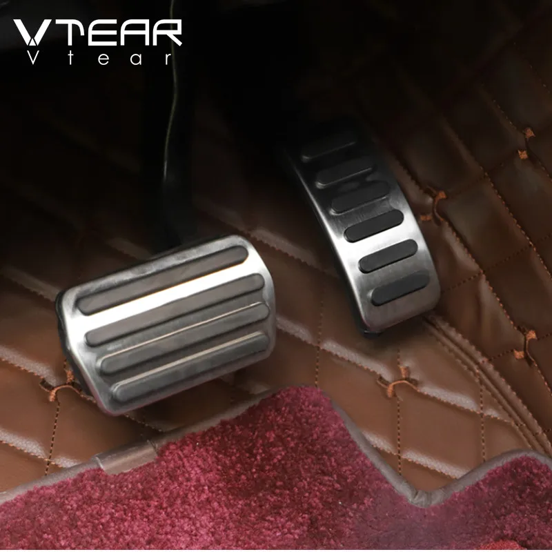 Vtear Car Pedal Cover Accelerator Brake Pad Stickers Aluminum Alloy Gas Replacement Pedal Pads Accessories For Volvo XC40