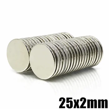 

10/20/50/100/500Pcs Neodymium Magnet 25x2 N35 NdFeB Round Super Powerful Strong Permanent Magnetic imanes Disc 25*2