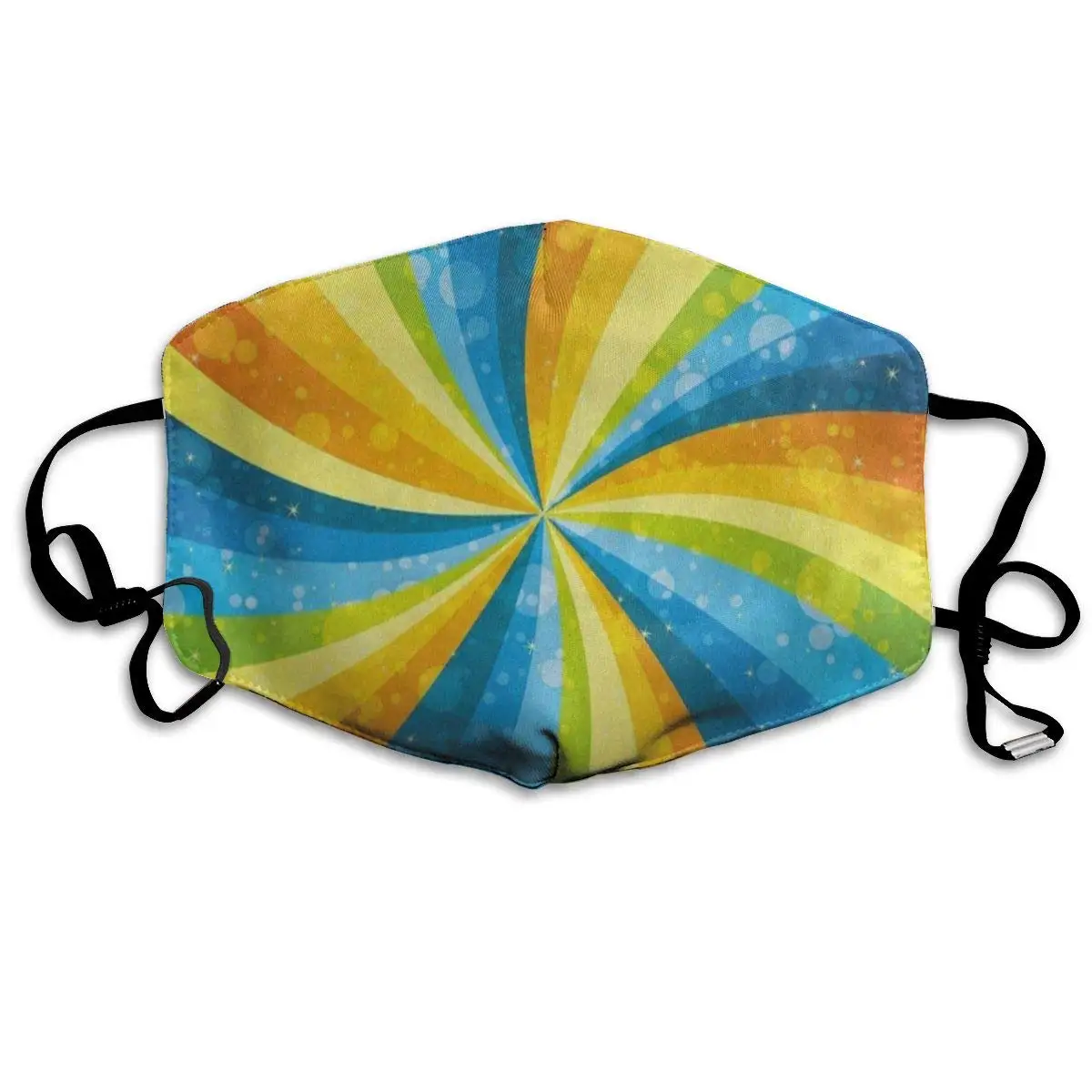 

Face Mask Rainbow Color Stripe Dot Designer Cycling Half Face Earloop Ski Mask For Men