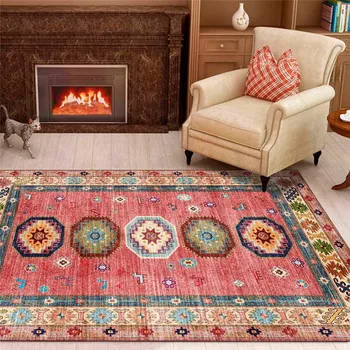 

High-End-Style American Country Style Rugs Persian Ethnic-Style Bedroom Living Room Carpet Kitchen Bathroom Anti-Slip Mat