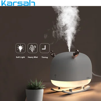 

Creative Ultrasonic Air Humidifier Sleigh Deer Aroma Essential Oil Diffuser Fogger Mist Maker With LED Night Lamp For Home Car