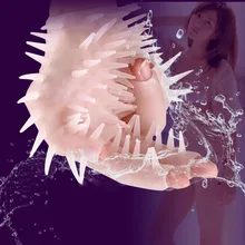 Spike Silicone Sex Gloves Male Masturbation Sauna Massage Glove Adult Games toys alternative flirting foreplay tease For Couples