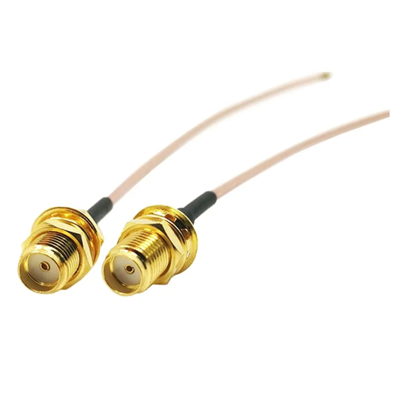 Упаковка из 4 RF U. FL(IPEX/IPX) мини PCI к SMA женский Пигтейл/провод для антенны Wi-Fi коаксиальный RG-178 кабель с низкой потерей(6 дюймов(15 см), золото