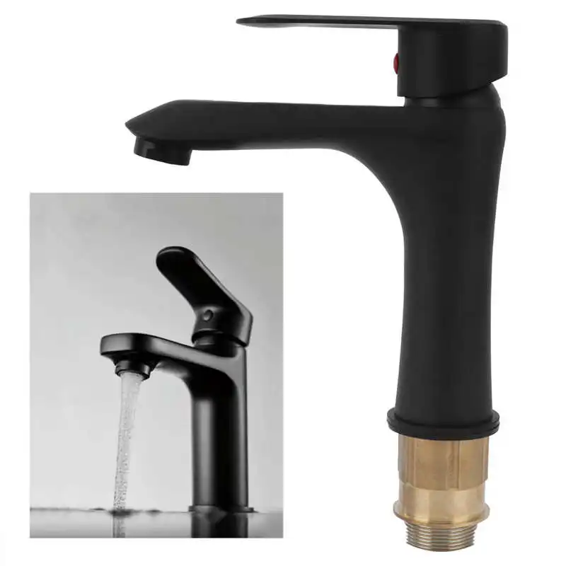 

G1/2 Basin FaucetsWater Tap Hot Cold Mixing Faucet with Single Hole Single Handle for Bathroom Kitchen Sink Faucet