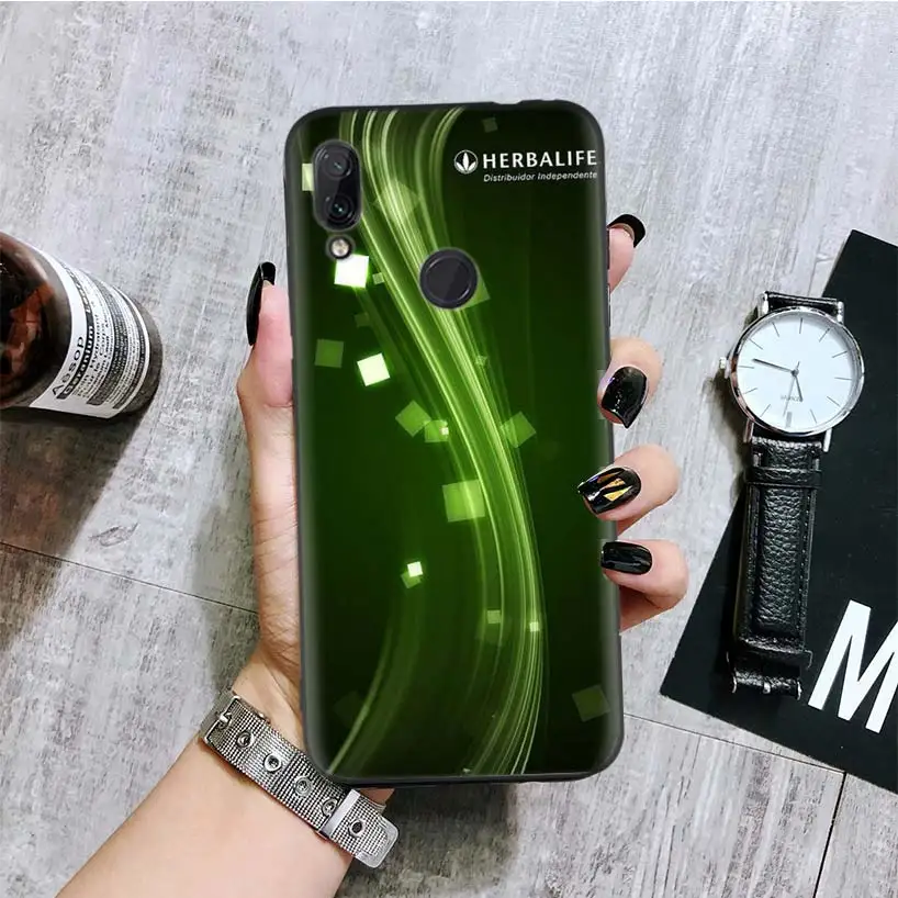 Herbalife черная крышка чехол для телефона для Xiaomi Redmi Note фотоаппаратов моментальной печати 8 7 7S 7A 6 S2 GO K20 Pro 6A mi 6X 5X A1 CC 9 8 Coque