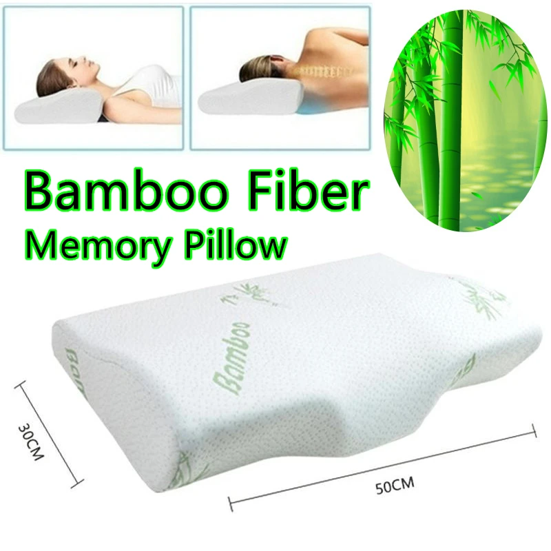 Bamboo Memory Foam Bedding Pillow Neck Protection Slow Rebound Pillows Cervical Health Care Pain Release | Дом и сад