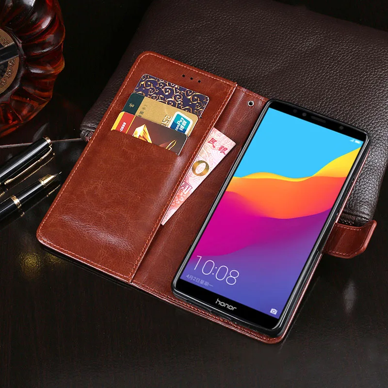 Чехол для Huawei Honor 7C чехол с откидной крышкой и бумажником 5 7 дюйма кожаный