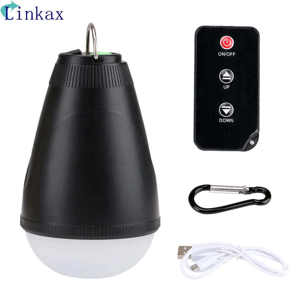 

Camping Lantern Waterproof With Remote Control LED Lamps Rechargeable Design Dimmable Outdoor Portable Lantern Flashlight Light