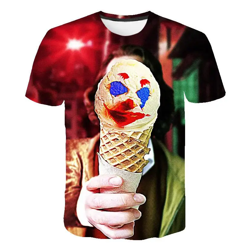 2020 Summer Funny Clown T Shirt Men Harajuku -Shirt 3d Print Casual Tshirt Printed Clothes Streetwear Tshirts Short Sleeve | Мужская