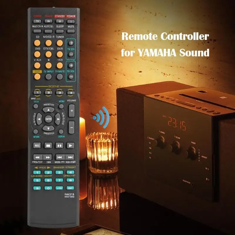 Черный универсальный запасной пульт дистанционного управления для Yamaha RAV315 RX V363