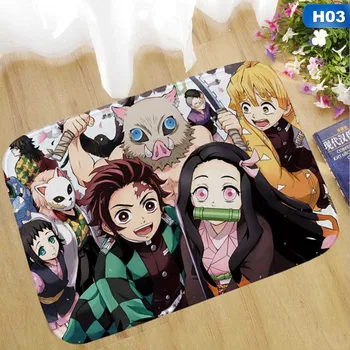 

40*60cm Japan Anime Demon Slayer Kimetsu No Yaiba Figure Kamado Non Slip Bath Mat For Bathroom Carpet Rugs Tapis Salle De Bain