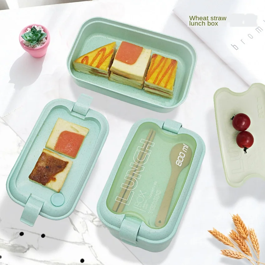 

Creative Japanese wheat heat preservation box lunch box microwave lunch box student sushi heat preservation lunch box
