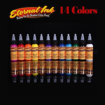 

14Pcs/Lot Microblading Tattoo Ink Set Permanent Permanent Makeup Pigment 30ml Ink for Body Tattoo Painting Tattoo & Body Art Ink
