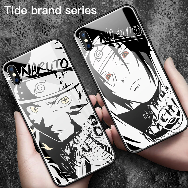 

Cartoon Naruto Tempered Glass Phone Case For iPhone 11 Pro XSmax XR XS X 8 7 6s 6 Plus Luxury Cover Funda Coque For iPhone 11Pro
