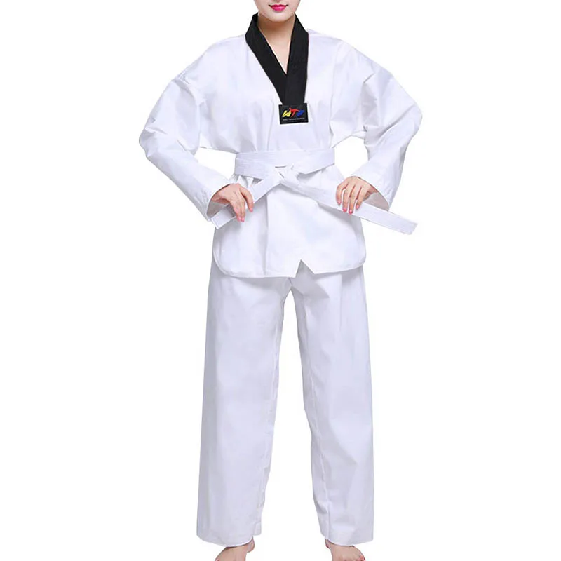 Unisex Taekwondo Clothing Adult Children Kids Karate Suit Martial Arts Training Sets Kung Fu Uniform For Women Men White Belt (3)