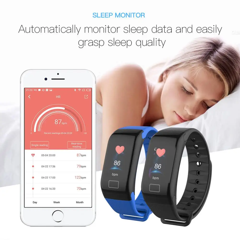 Lerbyee F1plus фитнес браслет напоминание о звонках Женский Смарт трекер монитор