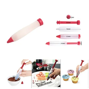 

1pcs Baking Tools Decorating Pen Chocolate Jam Silicone Decorating Pen Writing Pen Cream Tools Kitchen Accessories Fondant Tools